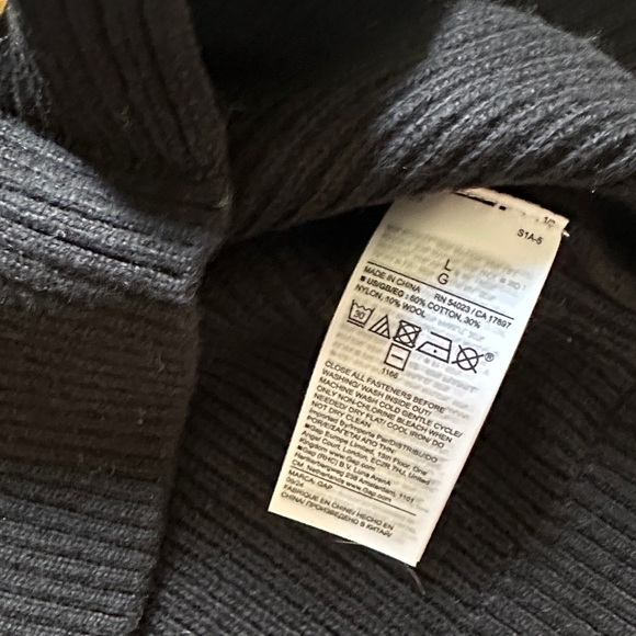 GAP Black Mini Sweater Dress with Gold Buttons - Picture 6 of 8